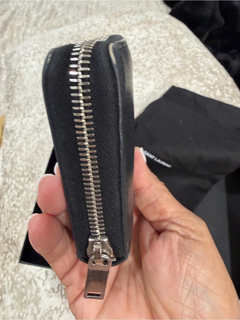 Saint Laurent Black Leather YSL Logo Continental Wallet - Picture 6 of 6